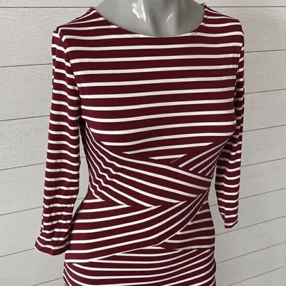 NWT Striped 3/4 Sleeve Office Work Business Cocktail Pencil Dress SIZE XL - Picture 10 of 13